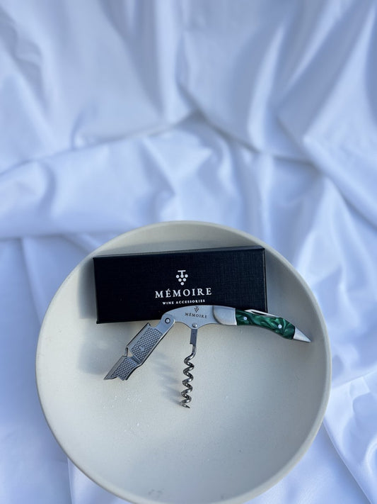 Couteau Sommelier Résine - Green & Stainless Steel