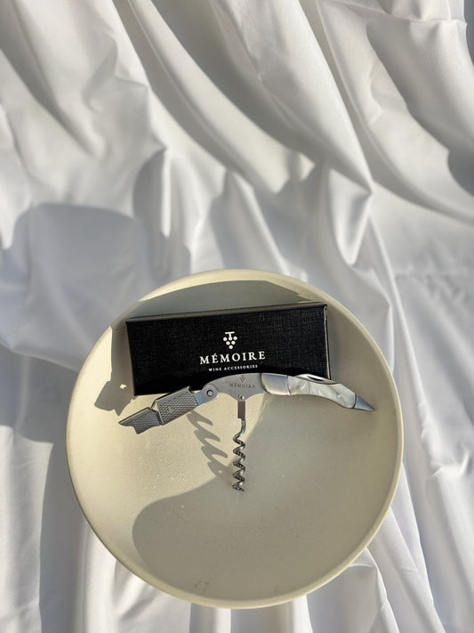 Couteau Sommelier Résine - Moon White & Stainless Steel