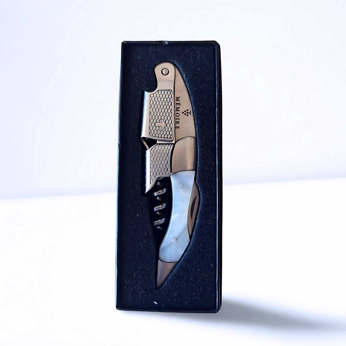 Couteau Sommelier Résine - Moon White &amp; Stainless Steel