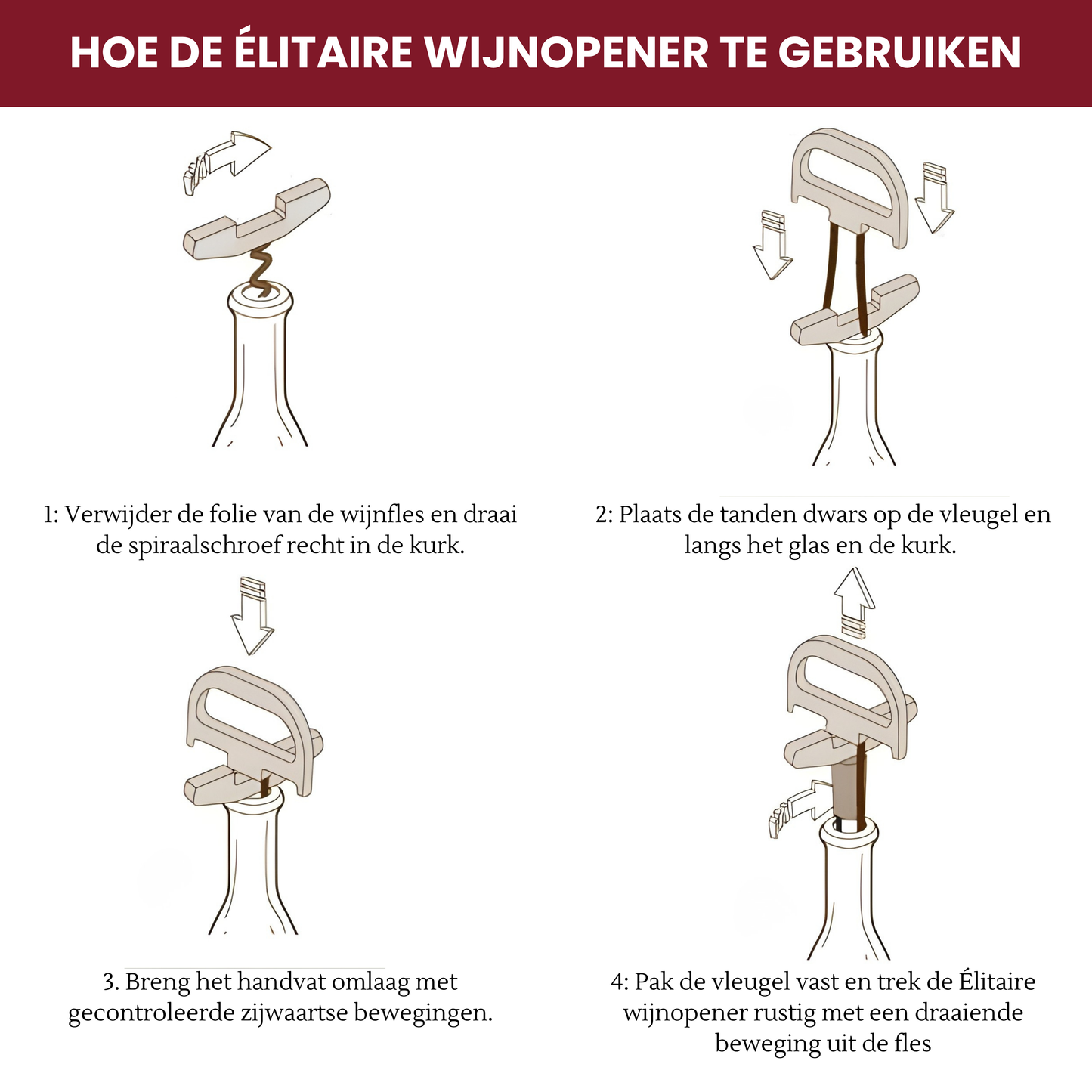 Élitaire - Tweedelige Wijnopener